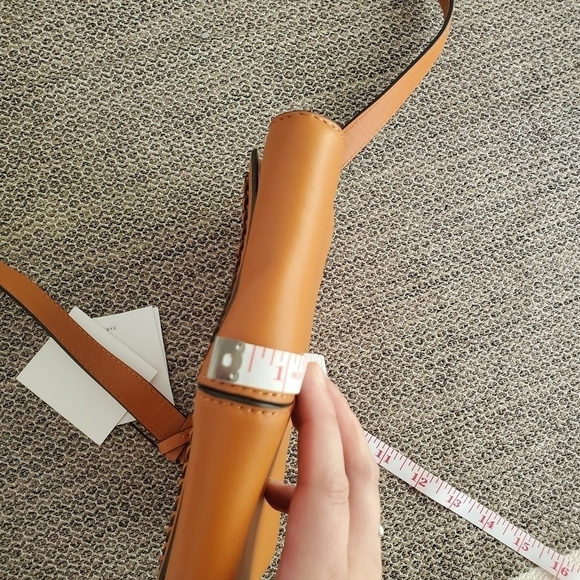 Sandro "Lou MM Curcuma" Cognac Braided Shoulder Bag - Picture 12 of 15